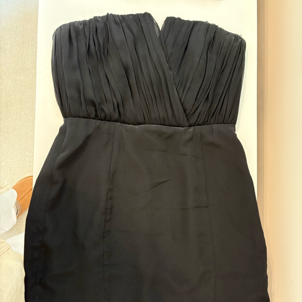 Naven Black Ruched Sweetheart Sheath Dress